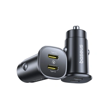 Ładowarka samochodowa Baseus GoTrip 2 x USB-C 30W - czarna