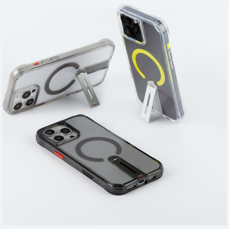 Etui Skinarma Helix do iPhone 16 Pro Magnetic Charging 360 Rotating Stand przezroczysty