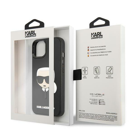 Karl Lagerfeld KLHCP14MKH3DBK iPhone 14 Plus 6,7" czarny/black hardcase 3D Rubber Karl`s Head