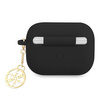 Etui Guess GUAPLSC4EK na AirPods Pro - czarne Silicone Charm 4G Collection