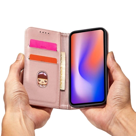 HURTEL ETUI MAGNET CARD CASE DO IPHONE 12 POKROWIEC Z PODSTAWKĄ NA TELEFON