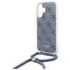 GUESS ETUI HARDCASE CROSSBODY CORD 4G DO IPHONE 16 6.1 Z DEKORACJĄ