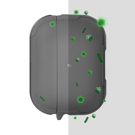Etui Uniq Valencia na AirPods Pro - szare grey Antimicrobial