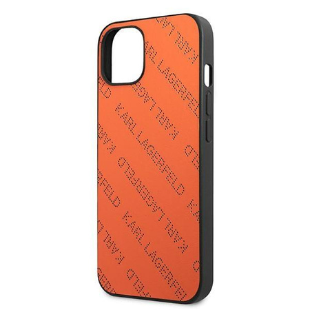 Karl Lagerfeld KLHCP13SPTLO iPhone 13 mini 5,4" hardcase pomarańczowy/orange Perforated Allover