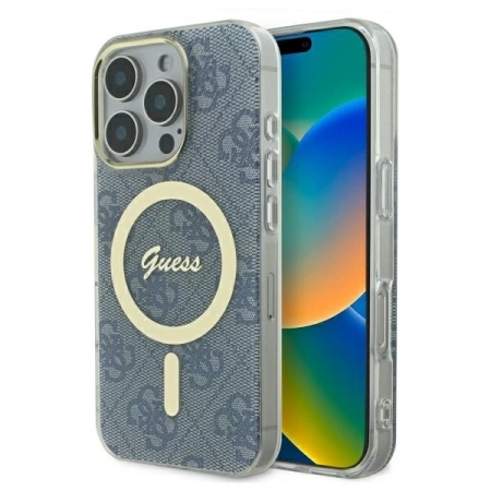 GUESS ETUI HARDCASE IML 4G DO MAGSAFE DO IPHONE 16 PRO 6.3 Z PEŁNĄ OCHRONĄ