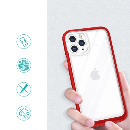HURTEL ETUI POKROWIEC CASE ŻELOWY DO IPHONE 11 PRO MAX CLEAR 3IN1 RAMKA