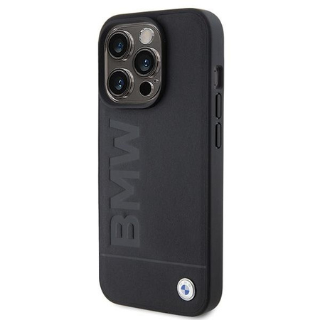 Etui BMW Leather Hot Stamp na iPhone 15 Pro Max - czarne