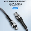 WOZINSKY KABEL USB-C 2M PD 65W DO TELEFONÓW I AKCESORII SZYBKIE ŁADOWANIE