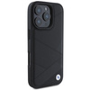 BMW ETUI HARDCASE SIGN LEATHER CROSSING LINES PATTERN DO IPHONE 16 PRO 6.3