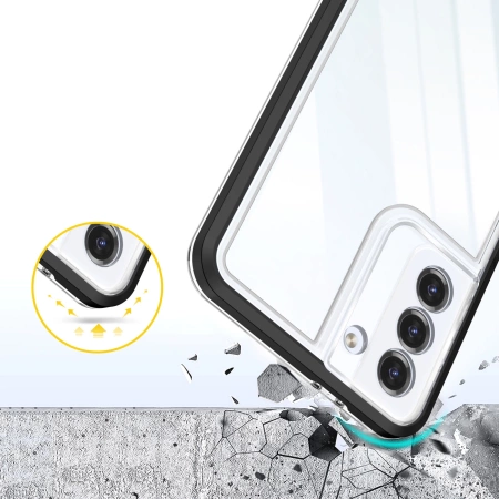 HURTEL ETUI POKROWIEC SILIKONOWY DO SAMSUNG GALAXY S23+ Z RAMKĄ CLEAR 3IN1