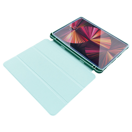 Stand Tablet Case etui Smart Cover pokrowiec na iPad mini 2021 z funkcja podstawki niebieski