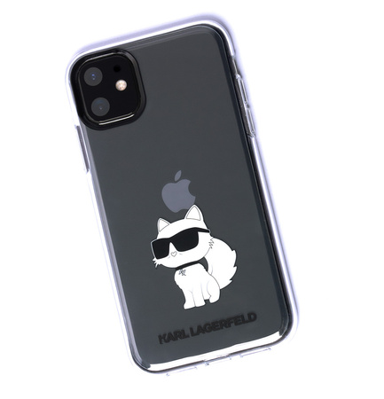 Etui Karl Lagerfeld KLHCN61HNCHTCT na iPhone 11 / Xr - przezroczyste hardcase Ikonik Choupette