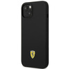 Ferrari FEHCP14SSIBBK iPhone 14 6,1" czarny/black hardcase Silicone Metal Logo