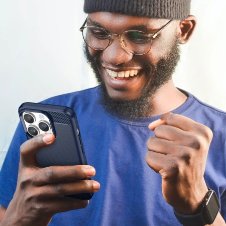 HURTEL ETUI CASE POKROWIEC CARBON DO IPHONE 14 PRO ELASTYCZNY ŻELOWY TYŁ