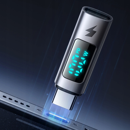 MCDODO ADAPTER PRZEJŚCIÓWKA USB-C USB TYP C SZYBKIE ŁADOWANIE 100W MIERNIK
