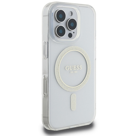 GUESS CASE HARDCASE DO IPHONE 16 PRO MAX 6.9 DO MAGSAFE IML PRZEŹROCZYSTE