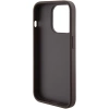 Etui Guess Grip Stand 4G Triangle Strass na iPhone 15 Pro - brązowe