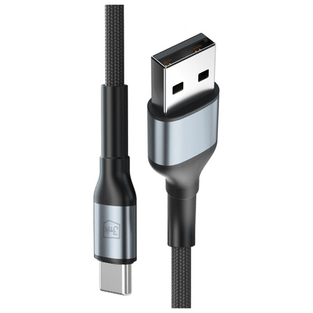Kabel 3MK Hyper Cable N-SERIES USB-A do  USB-C 1m 9V/2A 18W czarny