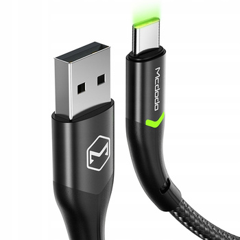 MCDODO KABEL USB-C SZYBKIE ŁADOWANIE DO SAMSUNG ŁADOWARKA USB TYP C LED 1M