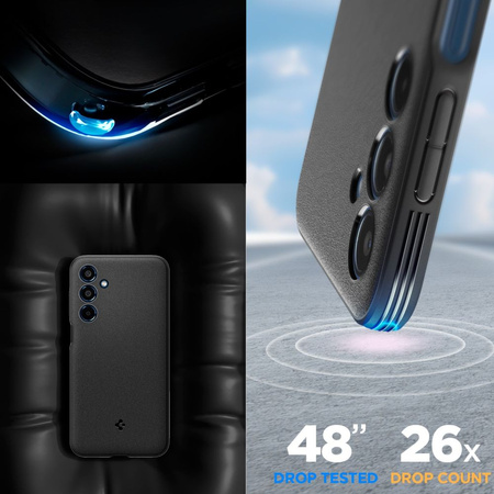 SPIGEN ETUI ESSENTIAL SANDBLAST DO GALAXY M35 5G WYSOKA OCHRONA MATTE BLACK
