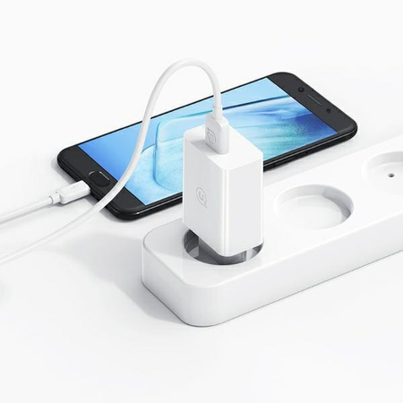 USAMS ŁADOWARKA 18W + KABEL USB-C/USB-A 1M DO TELEFONÓW APPLE FAST CHARGING