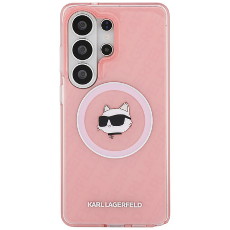 Etui Karl Lagerfeld IML Repeated         Choupette MagSafe do Samsung Galaxy S26 Ultra różowy