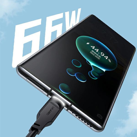 USAMS KABEL USB-C 6A DO TELEFONÓW TABLETÓW 1,2M PORT DISPLAY FAST CHARGING