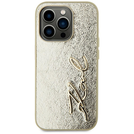 KARL LAGERFELD ETUI WRINKLED METAL SIGNATURE DO IPHONE 15 PRO MAX