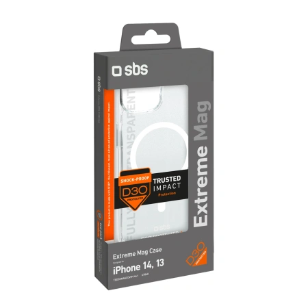 Etui SBS D3O MagSafe do iPhone 14 / 13 - przezroczyste