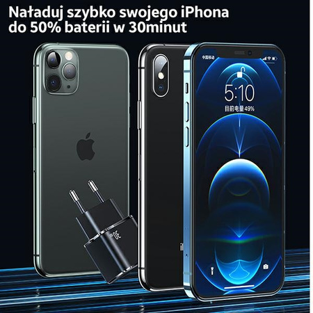 USAMS ŁADOWARKA 1XUSB-C T45 MINI DO TELEFONÓW APPLE 30W PD3.0 FAST CHARGING