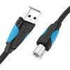 VENTION PRZEWÓD USB DO USB B DO DRUKARKI SKANERA LAPTOP 1 METR CZARNY