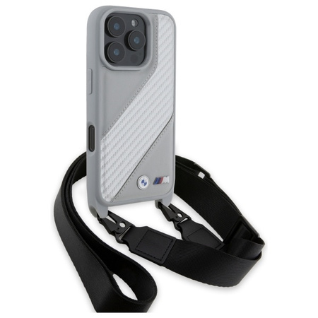 BMW BMHCP16X23PSCCG iPhone 16 Pro Max    6.9 szary/grey hardcase M Edition Carbon Stripe & Strap