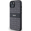 DKNY ETUI HARDCASE DO IPHONE 15 14 13 6.1 Z METALOWYM LOGO I MONO STRIPE