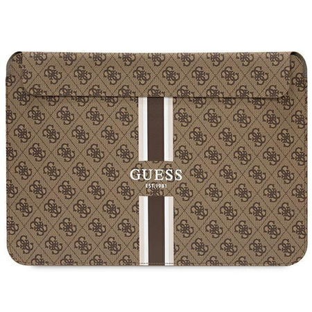 Etui Guess GUCS16P4RPSW 16" brązowy/ brown 4G Printed Stripes
