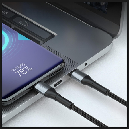 Kabel 3MK Hyper Cable N-SERIES USB-A do  USB-C 1m 9V/2A 18W czarny