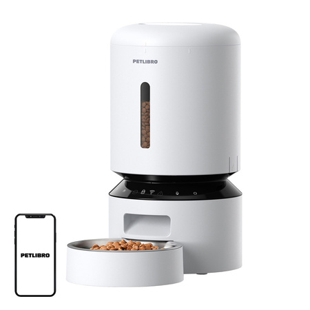 Dozownik karmy Petlibro Granary WiFi, 5L (biały)