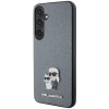 Etui Karl Lagerfeld Saffiano Karl&Choupette Metal Pin na Samsung Galaxy S24+ - szare