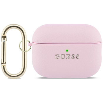Etui Guess Grained Classic Logo do       AirPods Pro 3 różowy