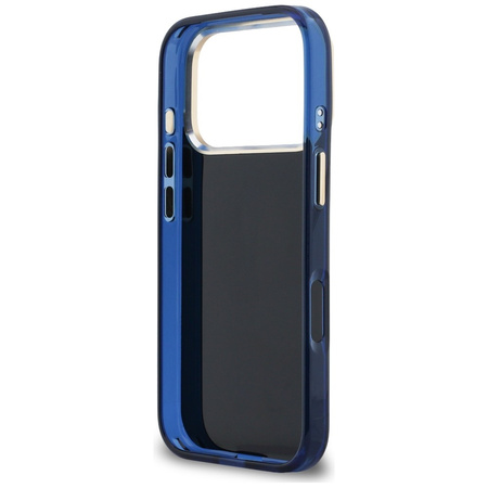 Etui Guess IML 4G Script Metal do iPhone 17 Pro niebieski