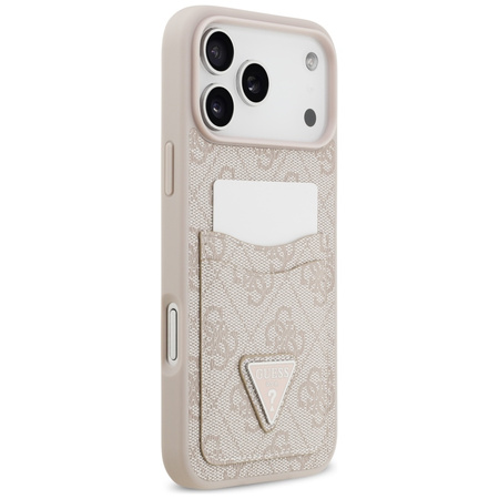 Etui Guess 4G Double Card Triangle do    iPhone 17 Pro Max różowy