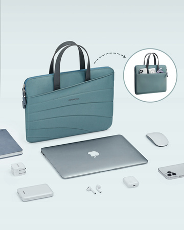 INNOSTYLE DAMSKA TORBA NA LAPTOPA 14 WODOODPORNA CARRYLITE SLIM ZIELONA