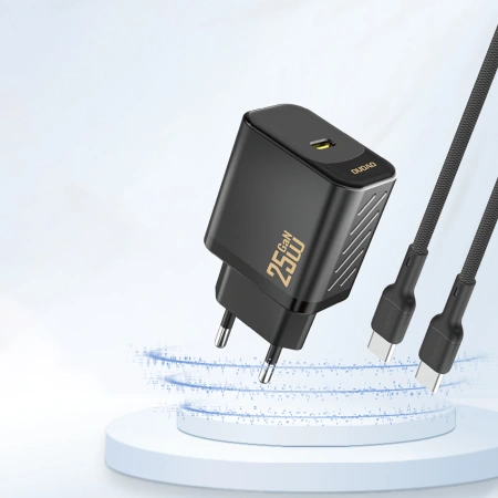 DUDAO ŁADOWARKA SIECIOWA GAŃ 25W USB-C DO IPHONE 12 13 14 SZYBKIE ŁADOWANIE