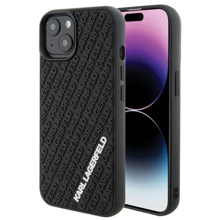 KARL LAGERFELD ETUI HARDCASE DO IPHONE 15 14 13 6.1 3D RUBBER MULTI LOGO
