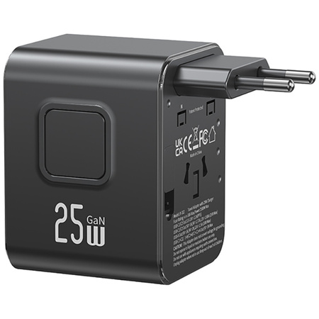 USAMS ŁADOWARKA SIECIOWA TRAVEL ADAPTER CC309 2XUSB-C 25W DO IPHONE 12 13