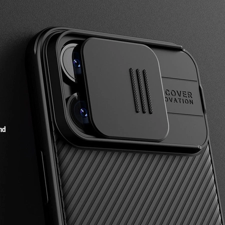 Pancerne etui Nillkin CamShield Pro Magnetic Case do iPhone 15 Pro z osłoną na aparat - zielone