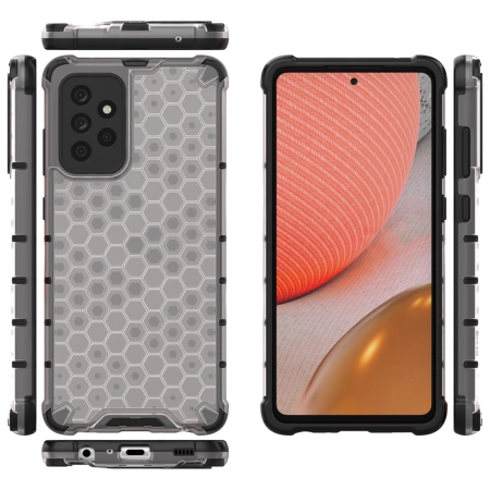 HURTEL POKROWIEC PANCERNY HONEYCOMB DO SAMSUNG GALAXY A72 4G Z RAMKĄ ŻELOWĄ
