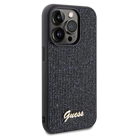 Etui Guess Disco Metal Script na iPhone 14 Pro Max - czarne