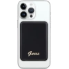 Powerbank indukcyjny Guess MagSafe Metal Script Logo 15W 5000mAh - czarny