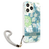 Guess GUHCP13LHFLSN iPhone 13 Pro / 13 6,1" zielony/green hardcase Flower Strap