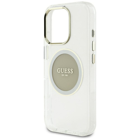 GUESS CASE IML METAL CIRCLE DO IPHONE 16 PRO MAX Z MAGNETYCZNYM ZAMKNIĘCIEM